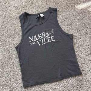 George Charcoal Nashville Graphic Tank Top